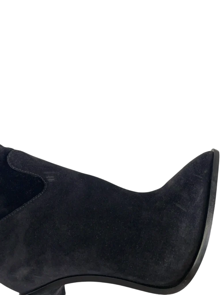 Casadei, Blade suede boots with metal stiletto heel., photo 6 of 7