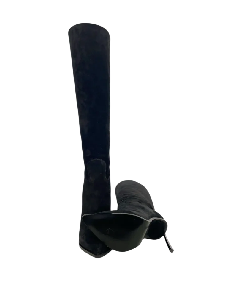 Casadei, Blade suede boots with metal stiletto heel., photo 5 of 7