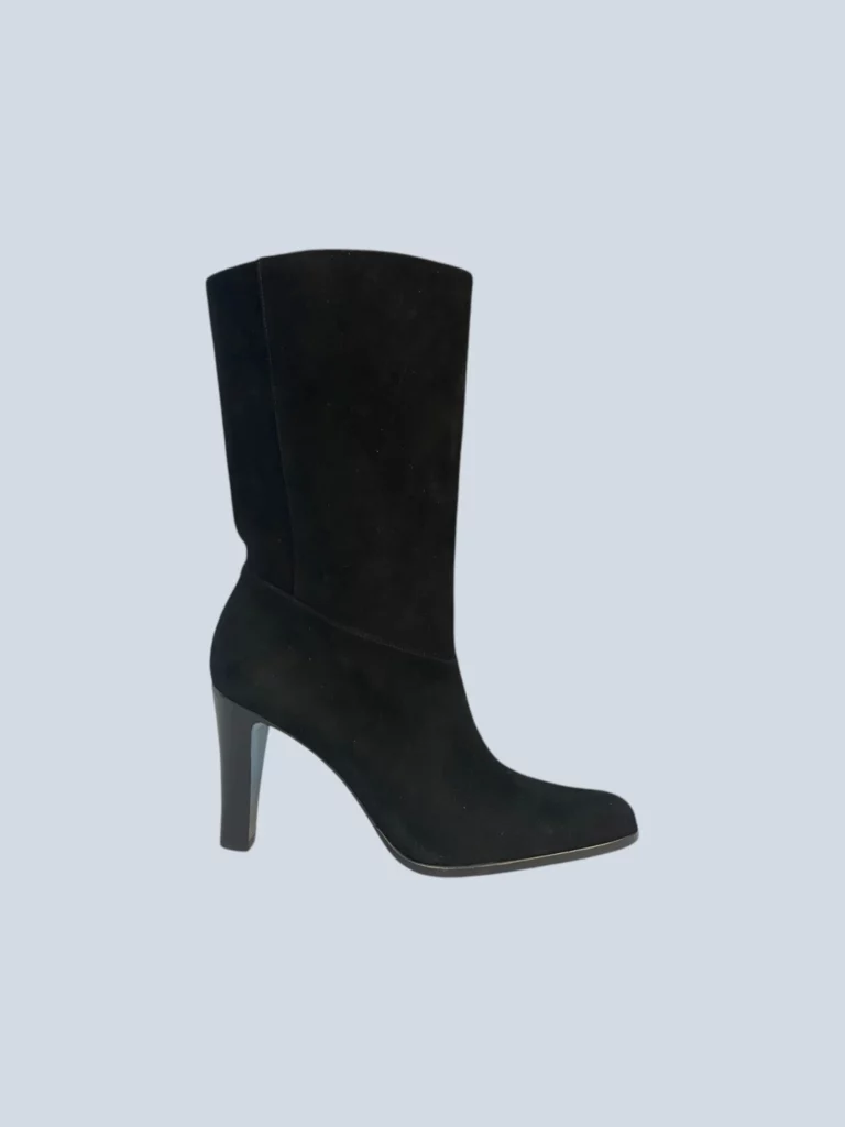 Stivaletti con tacco in suede 35,5C.
