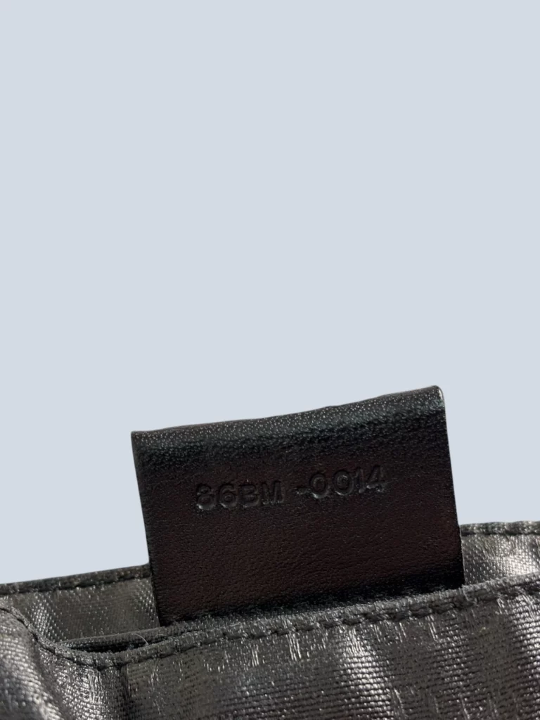 Borsa a spalla in tela cerata con stampa logo all-over., foto 7 di 8