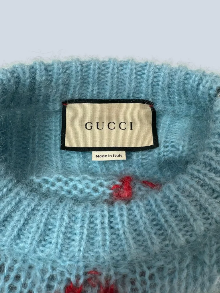 Maglione lungo in misto mohair motivo rombi e paillettes, S., foto 8 di 11