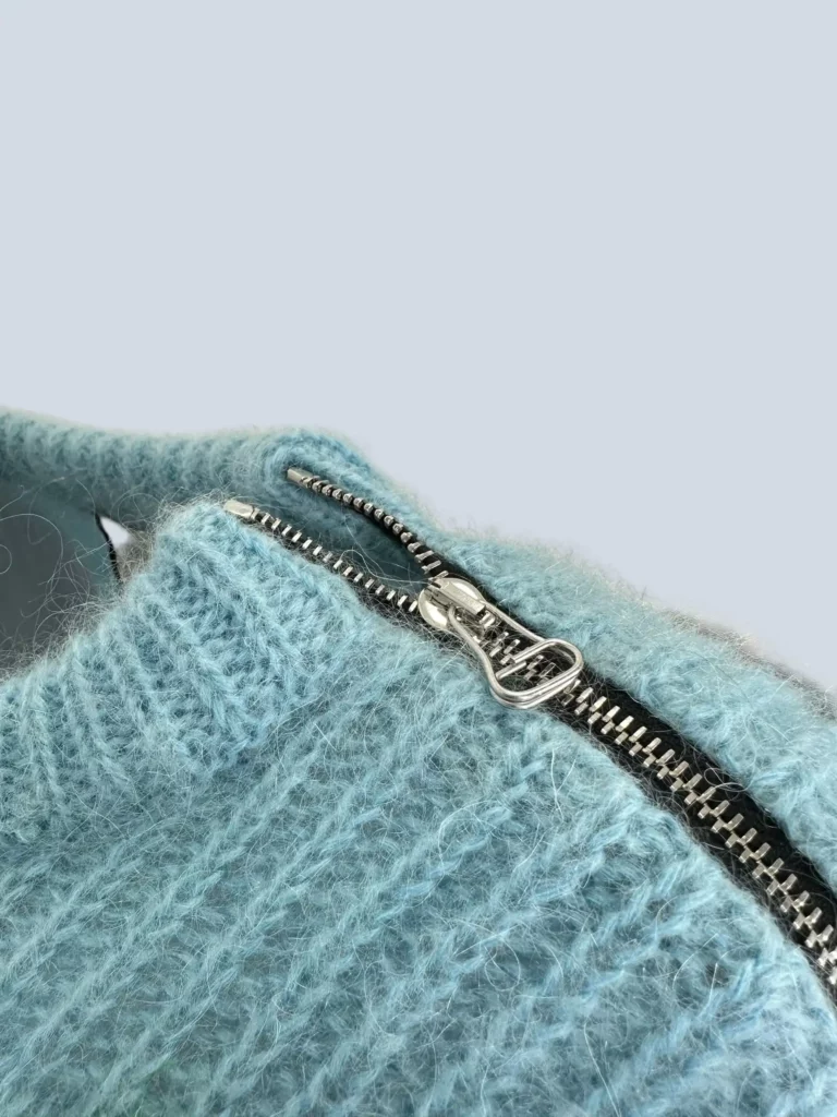 Maglione lungo in misto mohair motivo rombi e paillettes, S., foto 7 di 11