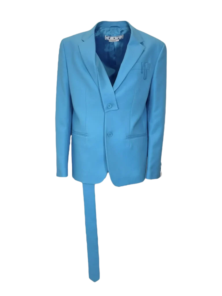 Blazer monopetto in drill.