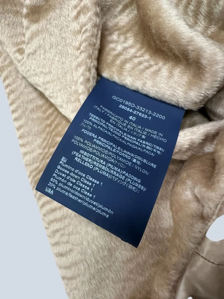 Giacca piumino a collo alto in alpaca con zip, 40., foto 9 di 11