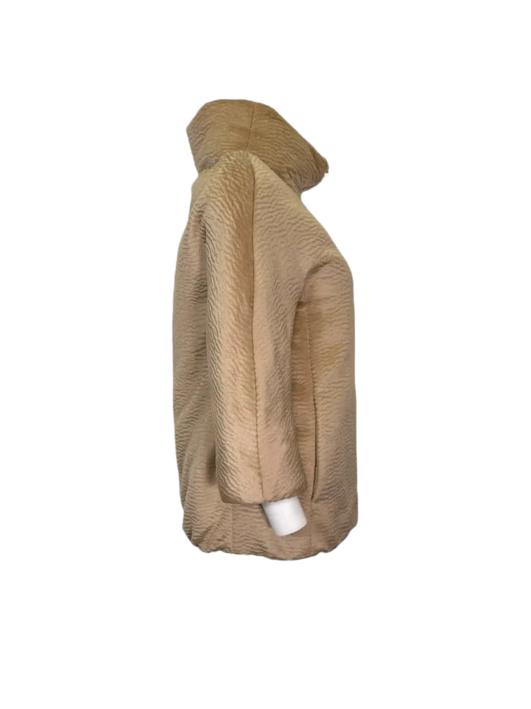 Alpaca high-neck down jacket with zip., photo 2 of 11