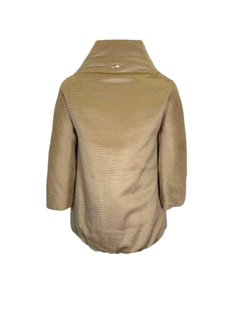 Alpaca high-neck down jacket with zip., photo 3 of 11