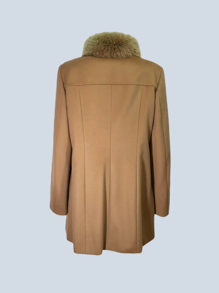 Studio, cappotto in cachemire con collo in volpe, 44., foto 4 di 7