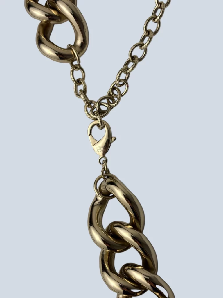 Metal and leather necklace, photo 4 of 4