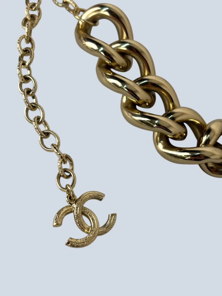 Metal and leather necklace, photo 3 of 4