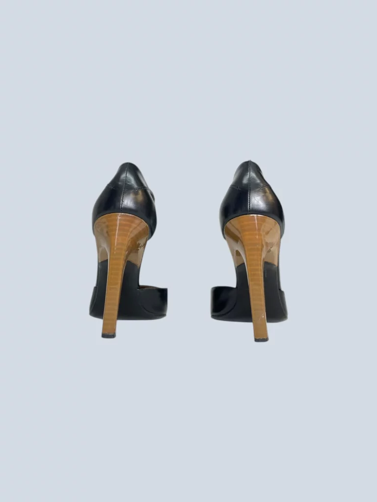Décolleté in pelle con cinturino, 40,5., foto 4 di 8