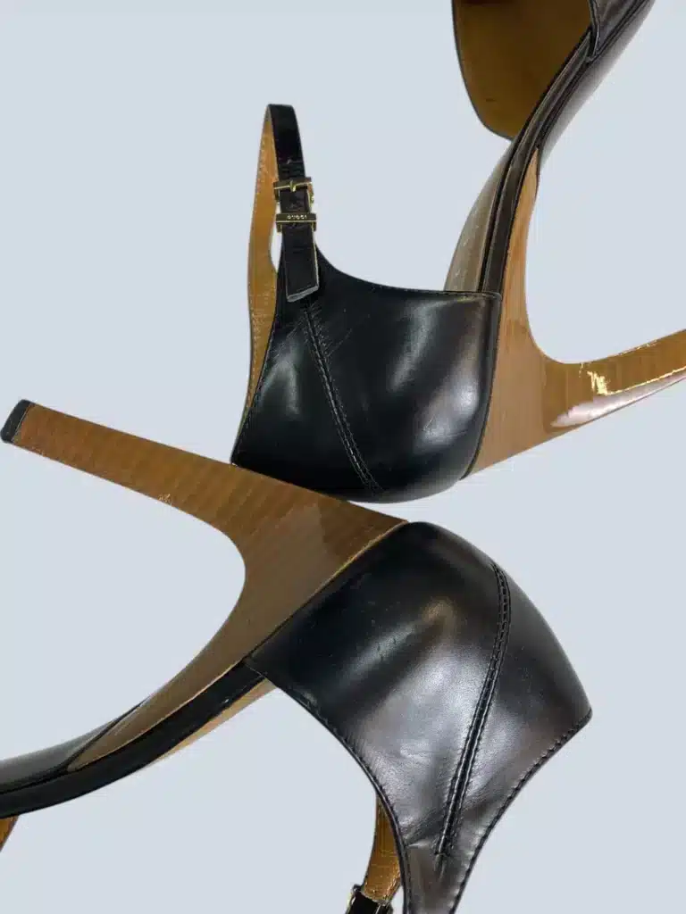 Décolleté in pelle con cinturino, 40,5., foto 8 di 8