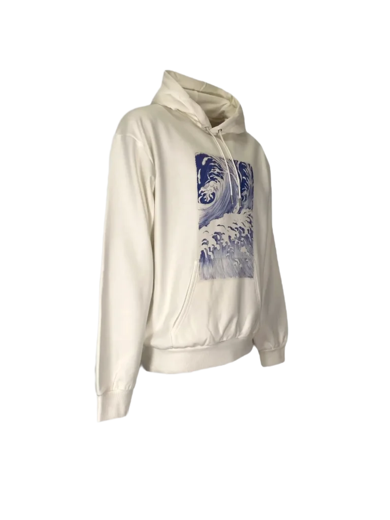 x David Weiss, cotton wave print hoodie, photo 2 of 9