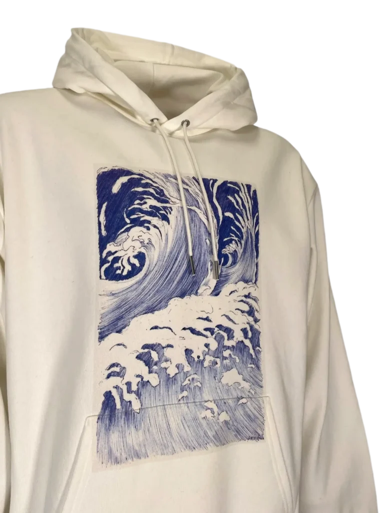 x David Weiss, cotton wave print hoodie, photo 6 of 9