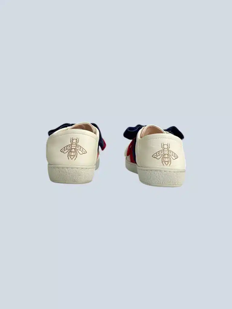 Sneakers in pelle con fiocchi velluto, 37,5., foto 4 di 6