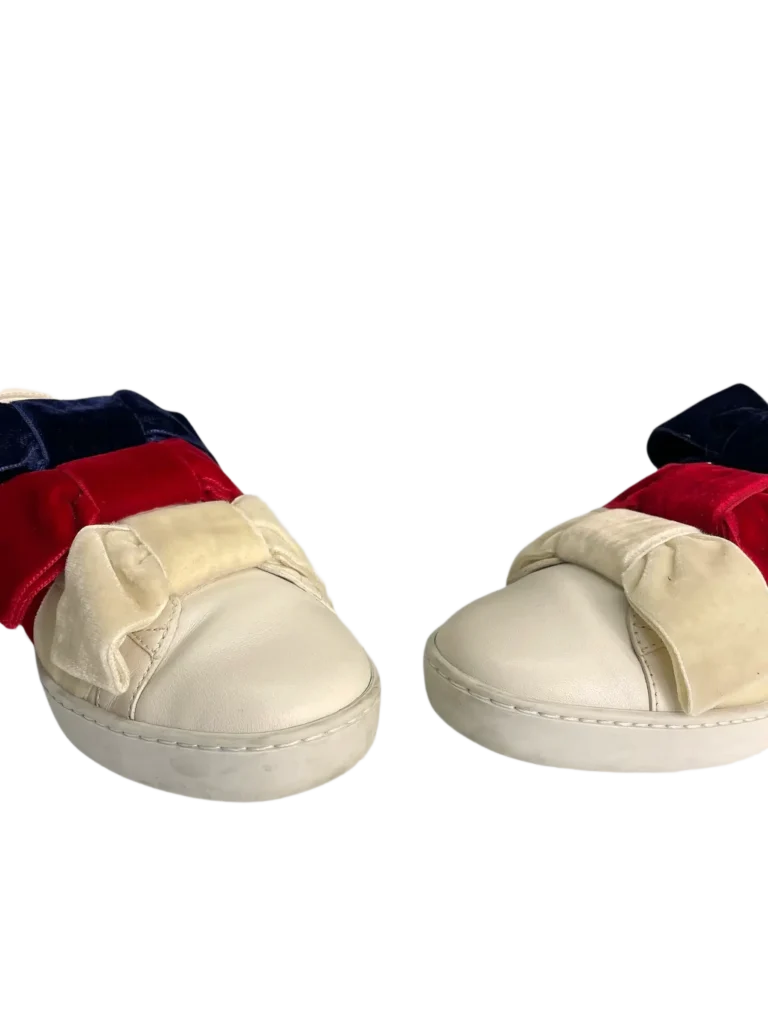 Sneakers in pelle con fiocchi velluto., foto 6 di 6