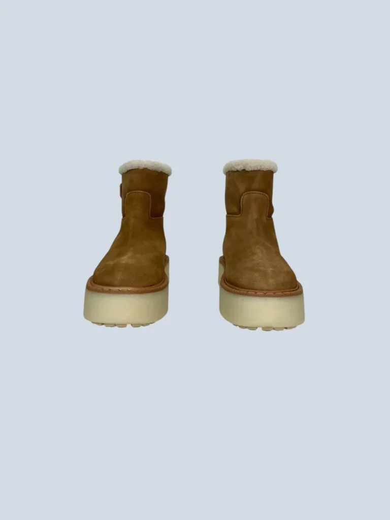 Stivaletti in suede e shearling, 37., foto 3 di 7