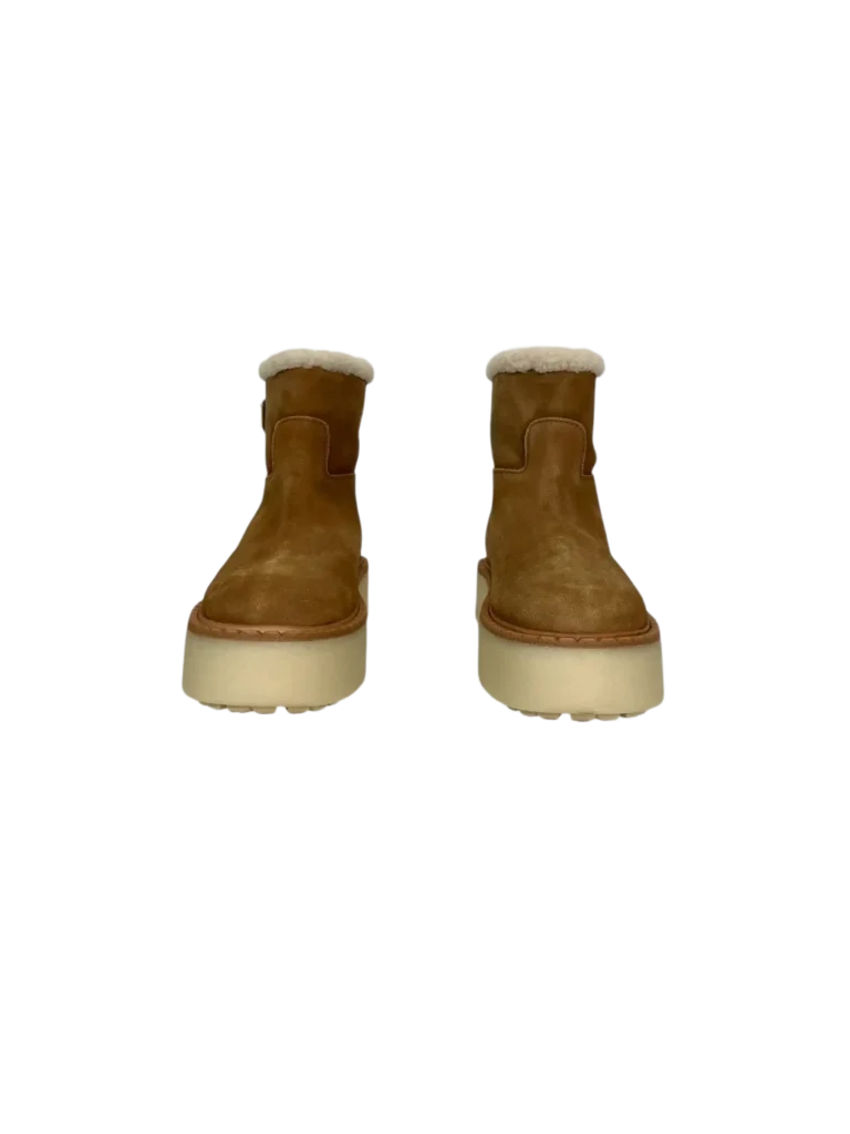 Stivaletti in suede e shearling., foto 3 di 7