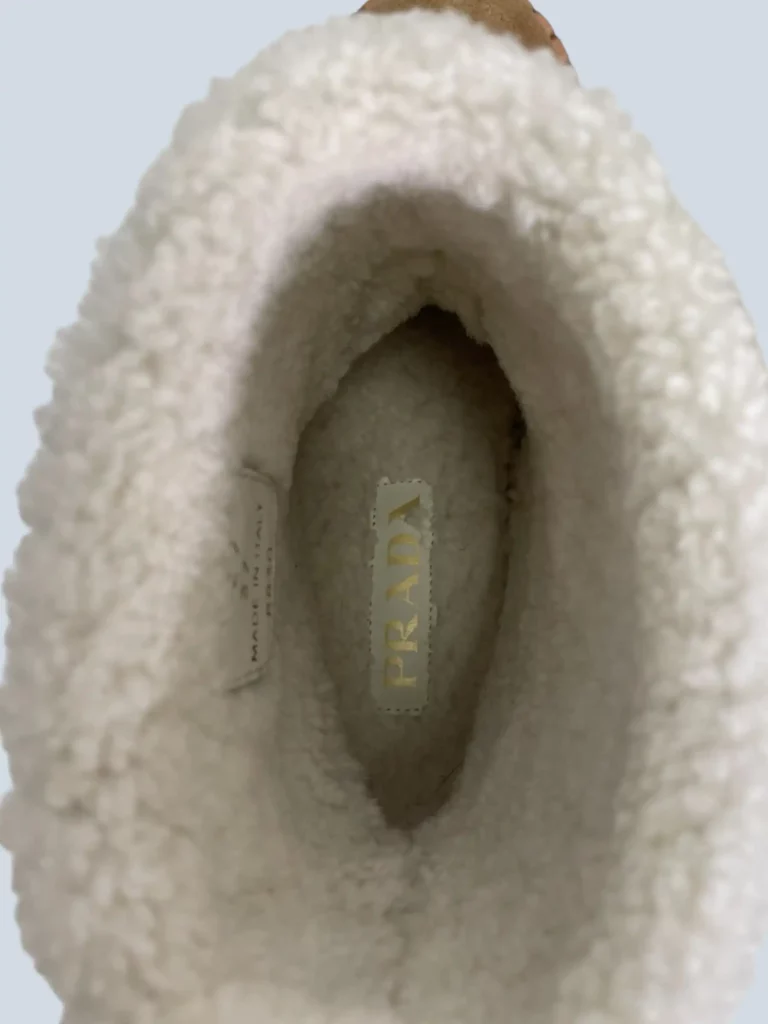 Stivaletti in suede e shearling, 37., foto 6 di 7