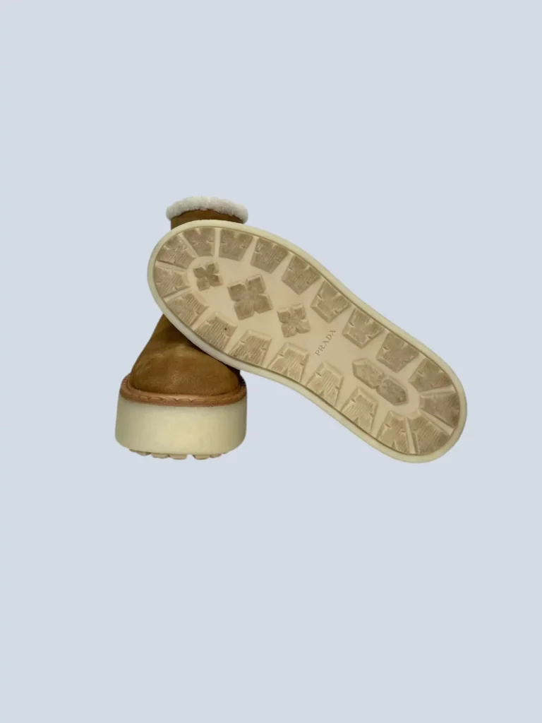 Stivaletti in suede e shearling, 37., foto 5 di 7