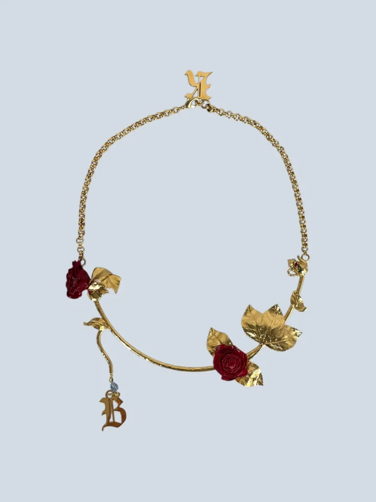 Beauty and the Beast metal necklace.