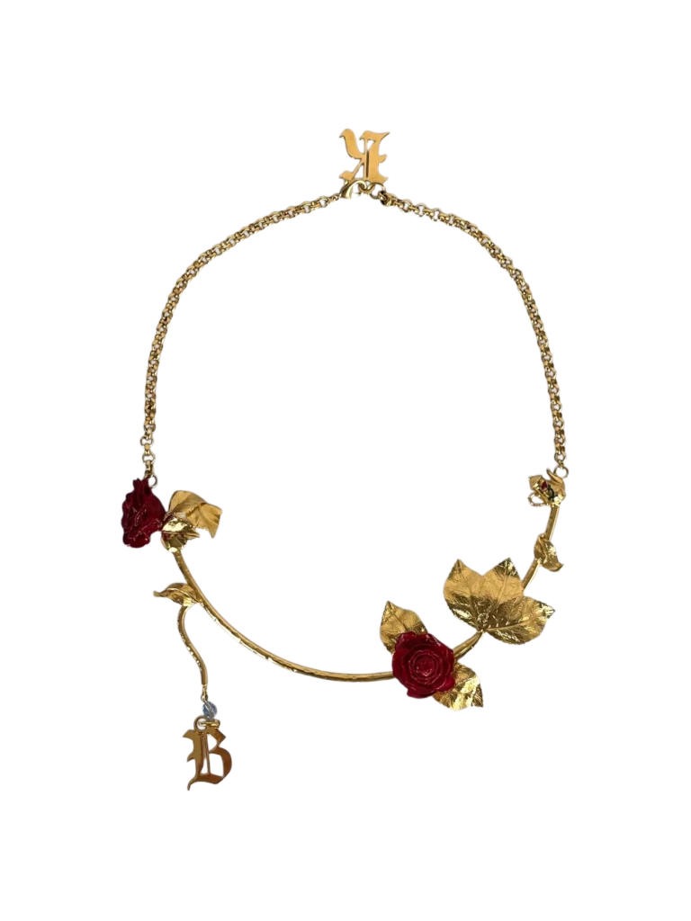 Collana Beauty and the Beast in metallo.