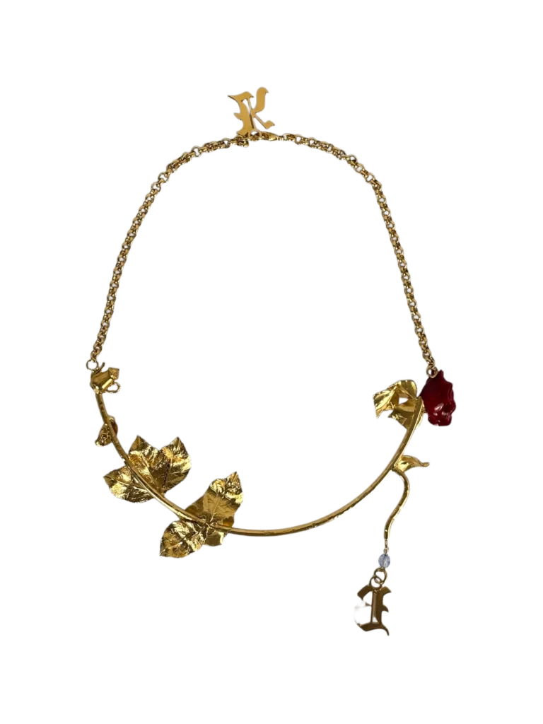Collana Beauty and the Beast in metallo., foto 2 di 3