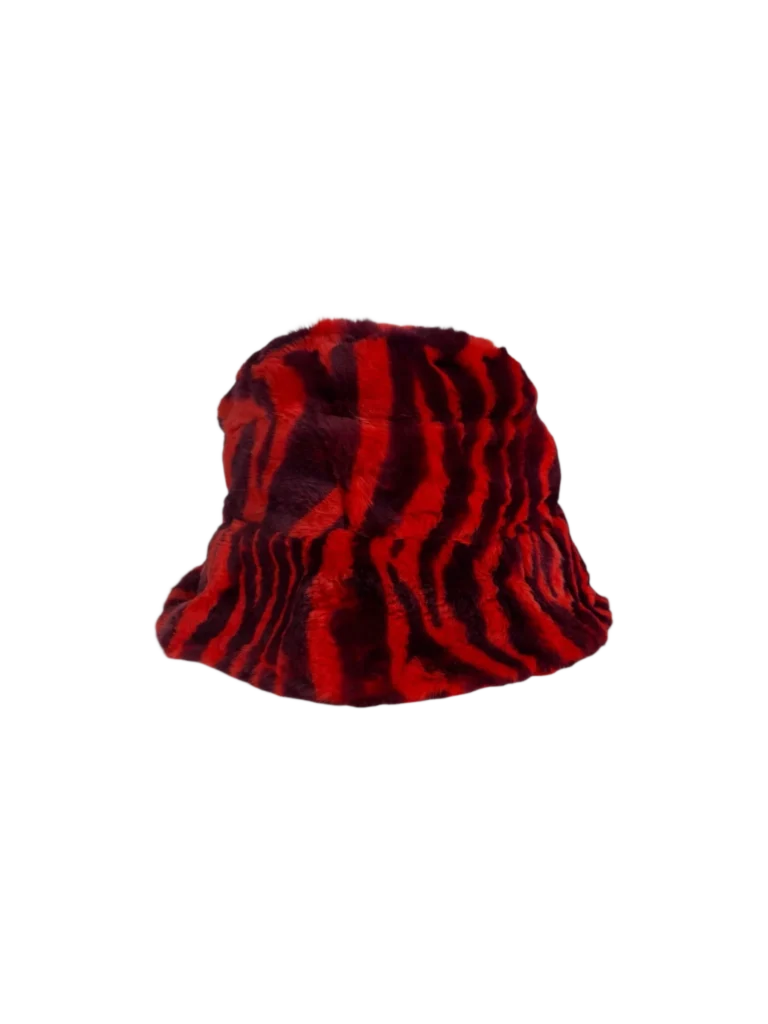 Fur bucket hat.