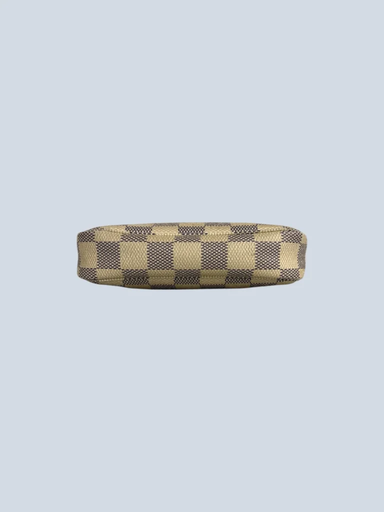 Borsa a mano mini Accessoires in tela Damier Azur e pelle., foto 5 di 9