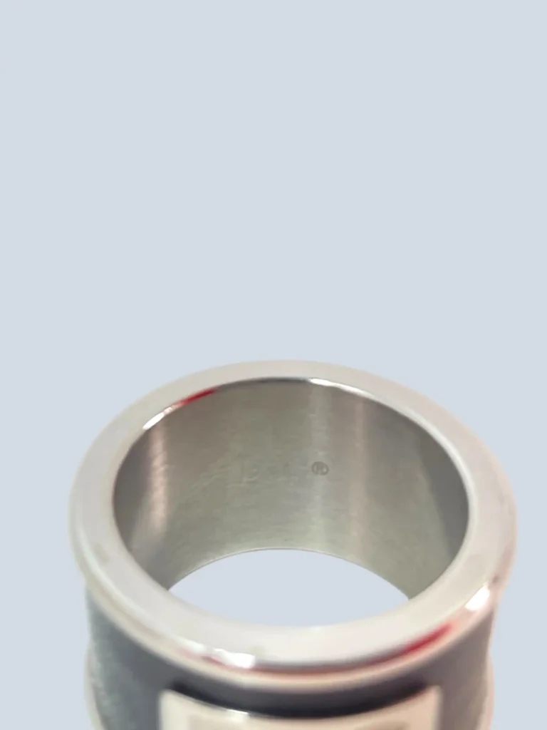 Metal and leather ring, photo 3 of 3