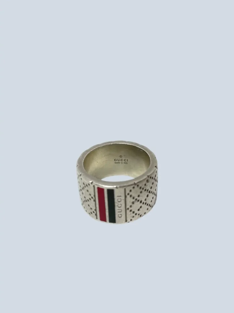 Diamond and web pattern silver ring, photo 3 of 5