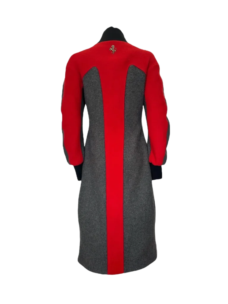 Cappotto lungo con zip bicolore., foto 4 di 6