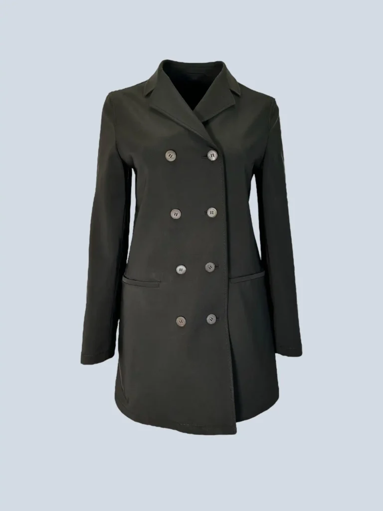 Cappotto doppiopetto in nylon impermeabile, 40.