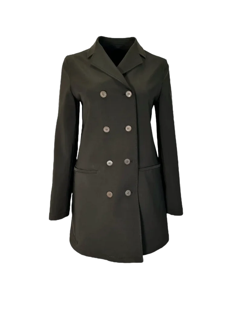 Cappotto doppiopetto in nylon impermeabile., foto 1 di 7