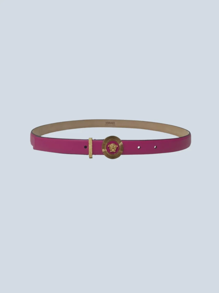 Cintura in pelle con fibbia Medusa, 85.
