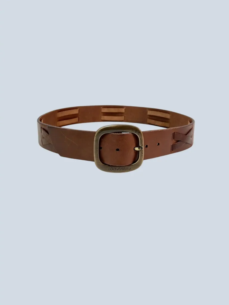 Brown leather belt, 85.