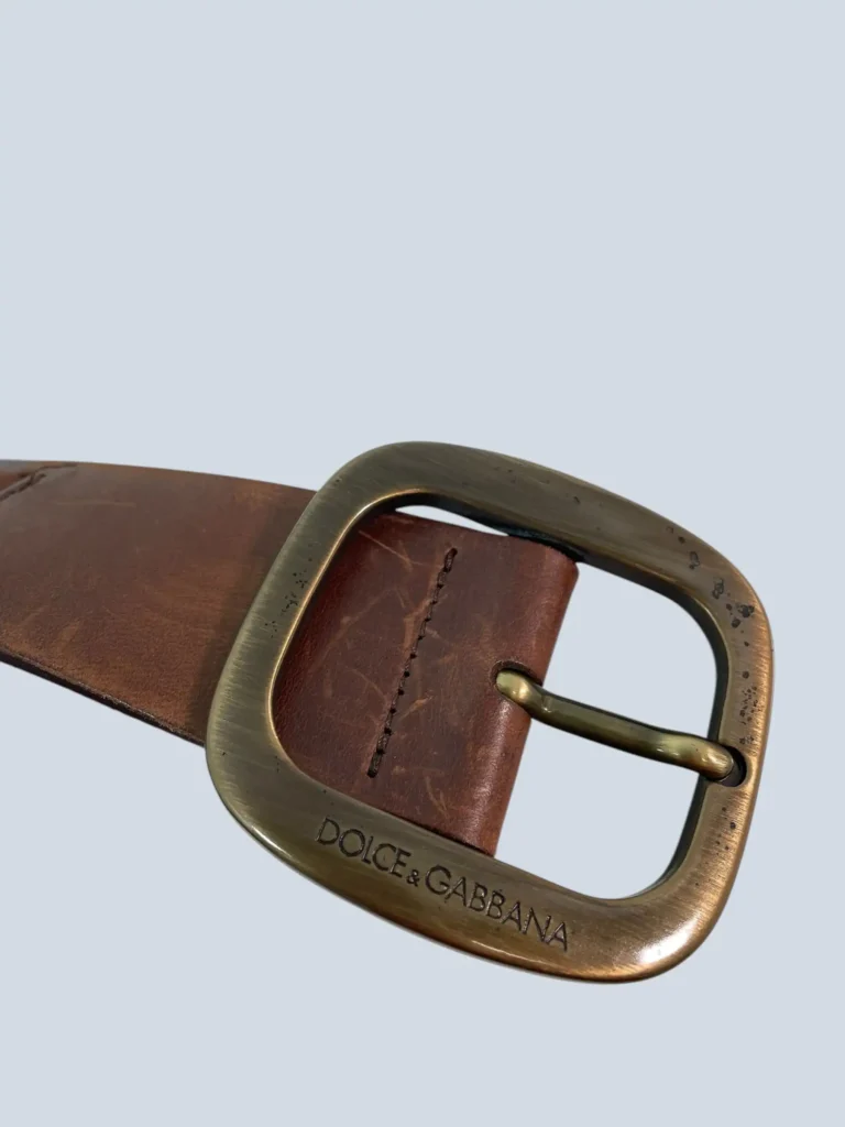 Brown leather belt, 85., photo 5 of 8
