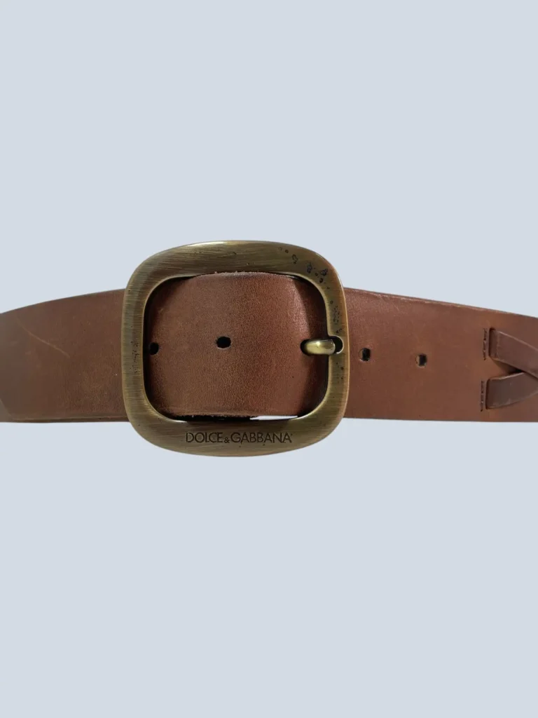 Brown leather belt, 85., photo 6 of 8