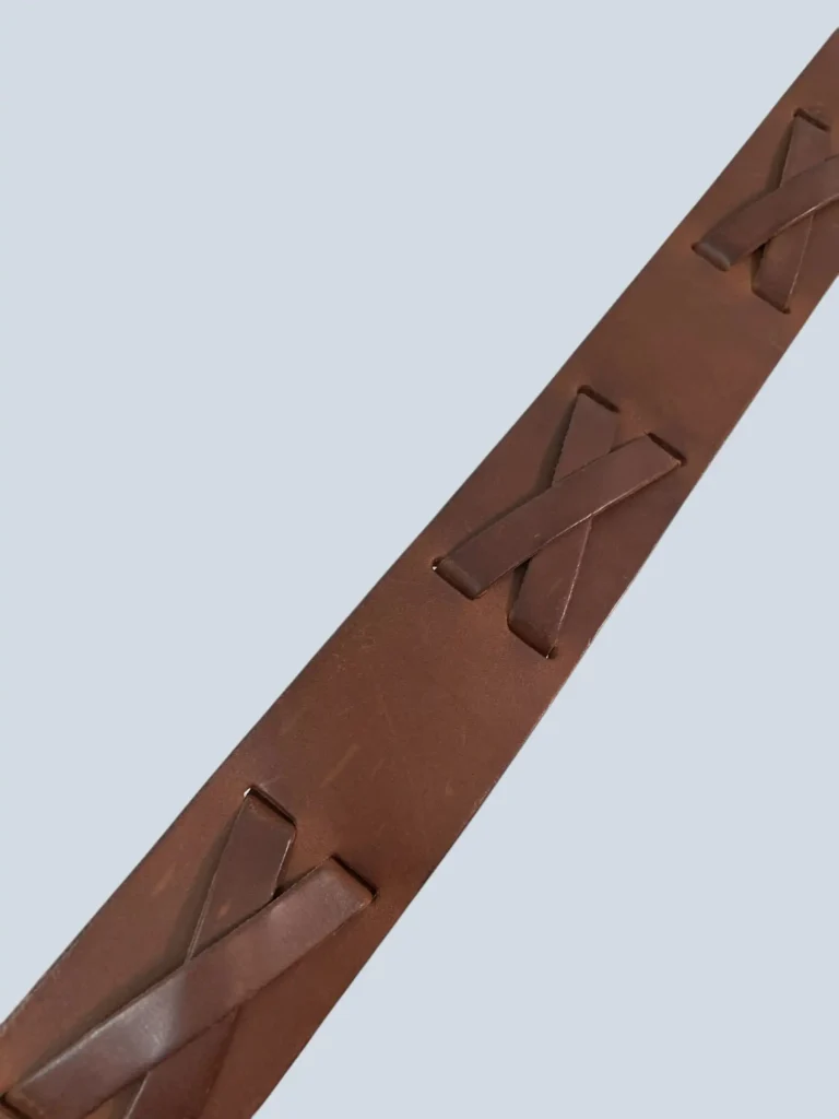 Brown leather belt, 85., photo 8 of 8
