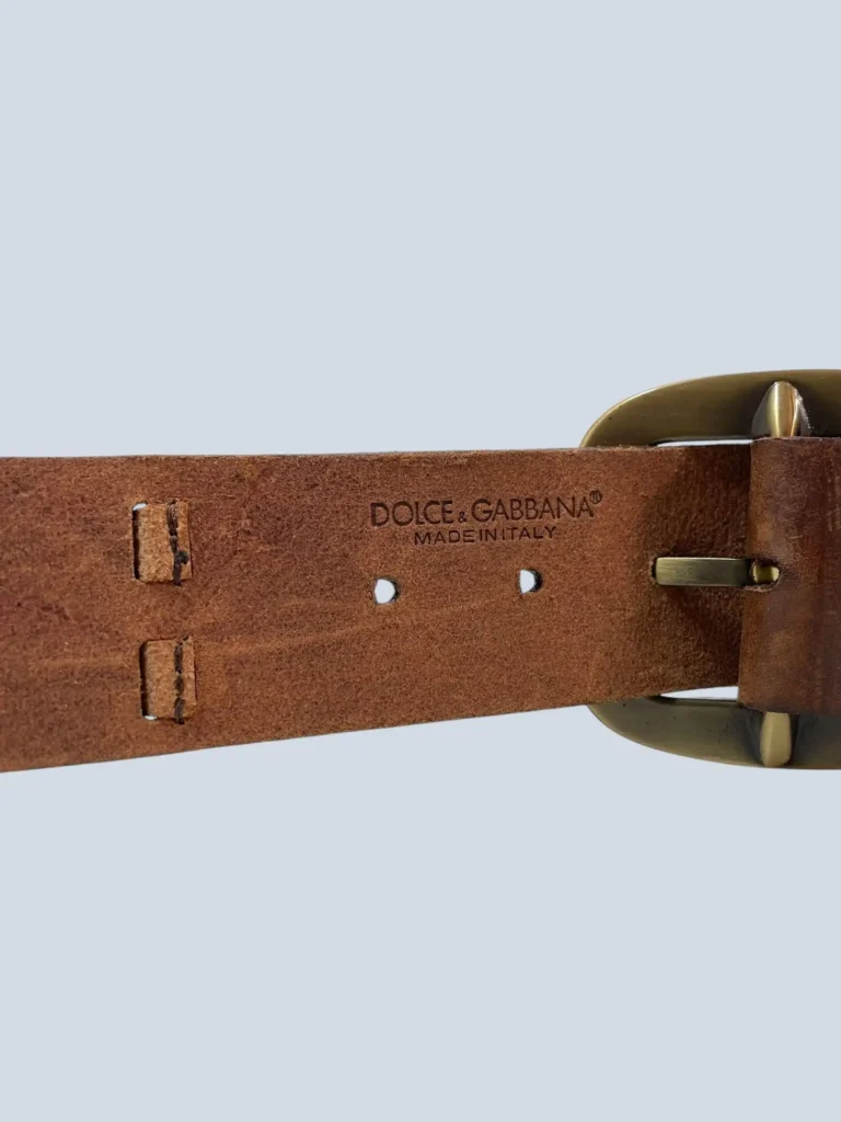 Brown leather belt, 85., photo 7 of 8