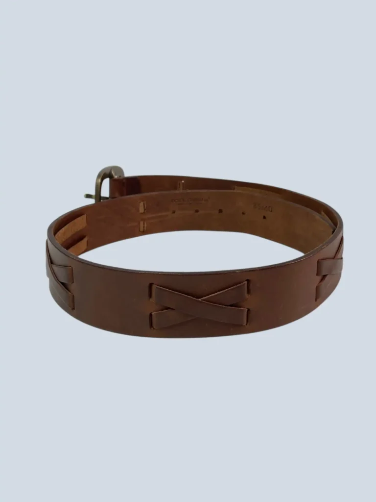Brown leather belt, 85., photo 3 of 8