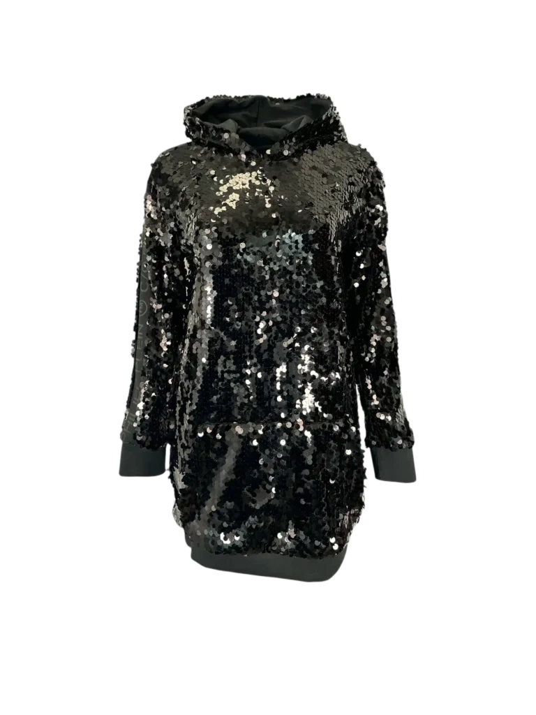 Sequin hoodie.