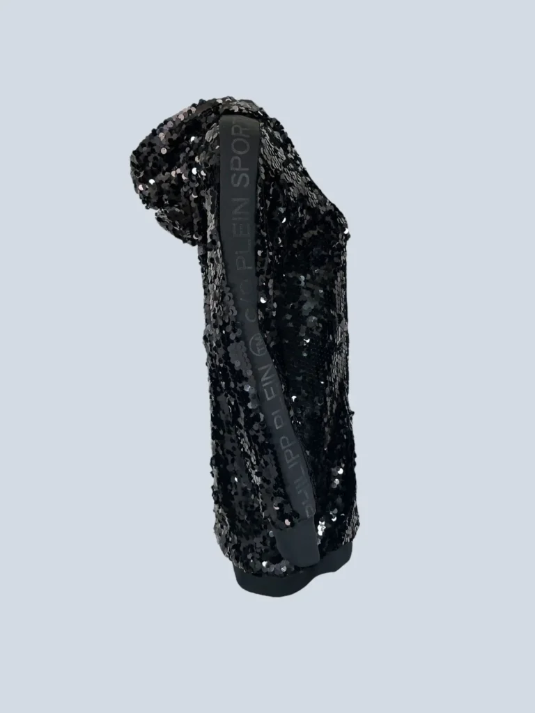 Felpa con cappuccio in paillettes, S., foto 3 di 9