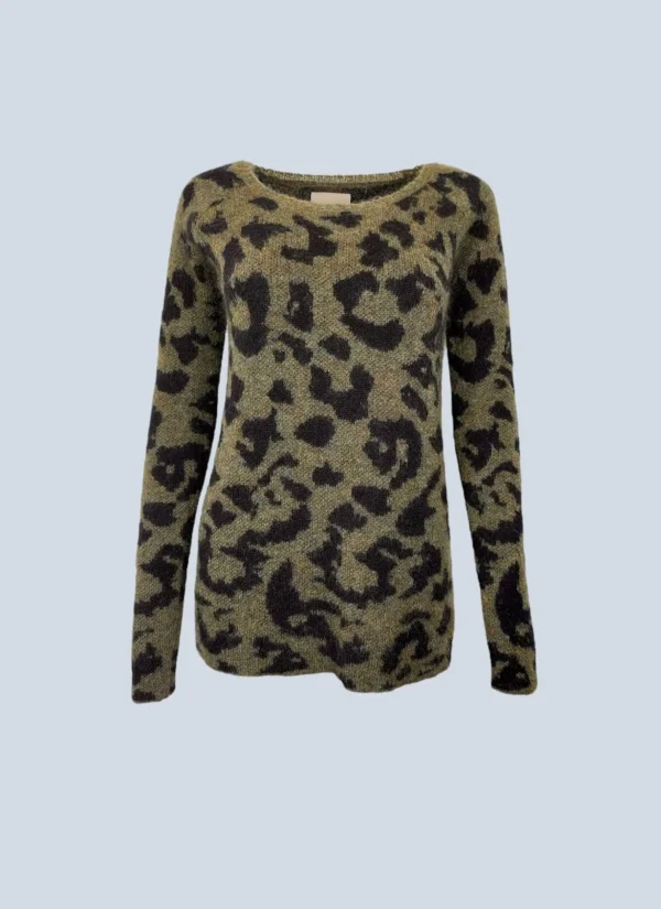 <b>Laneus</b><br> maglione in mohair con motivo animalier, 40.