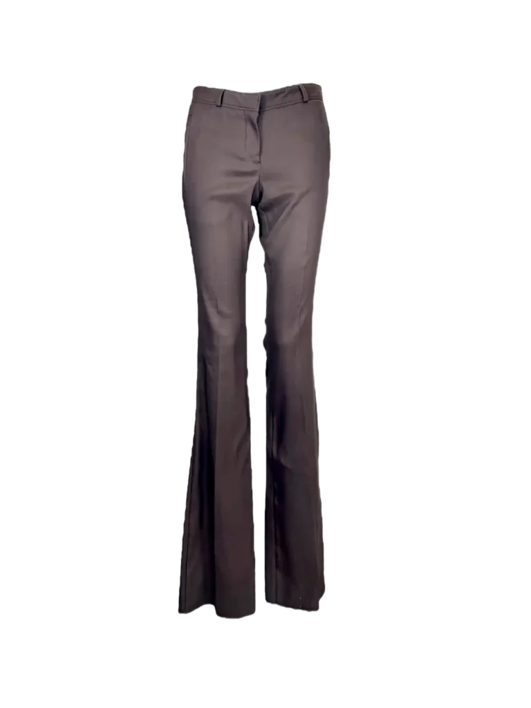 Pantaloni a zampa in cotone.