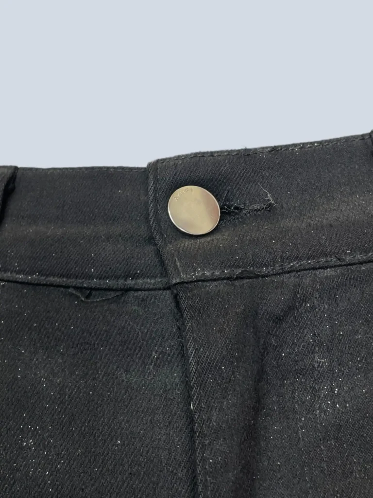 Pantaloni skinny in cotone distressed e glitter, 30., foto 7 di 9