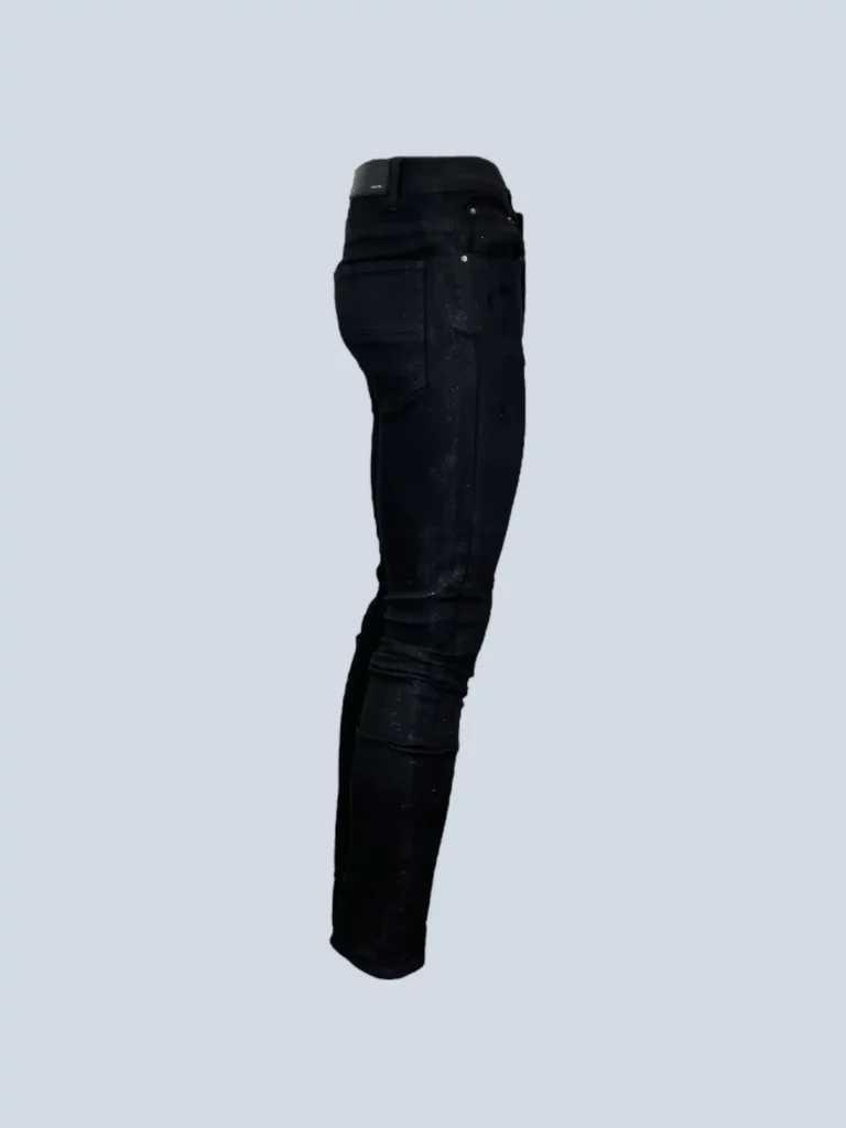 Pantaloni skinny in cotone distressed e glitter, 30., foto 3 di 9