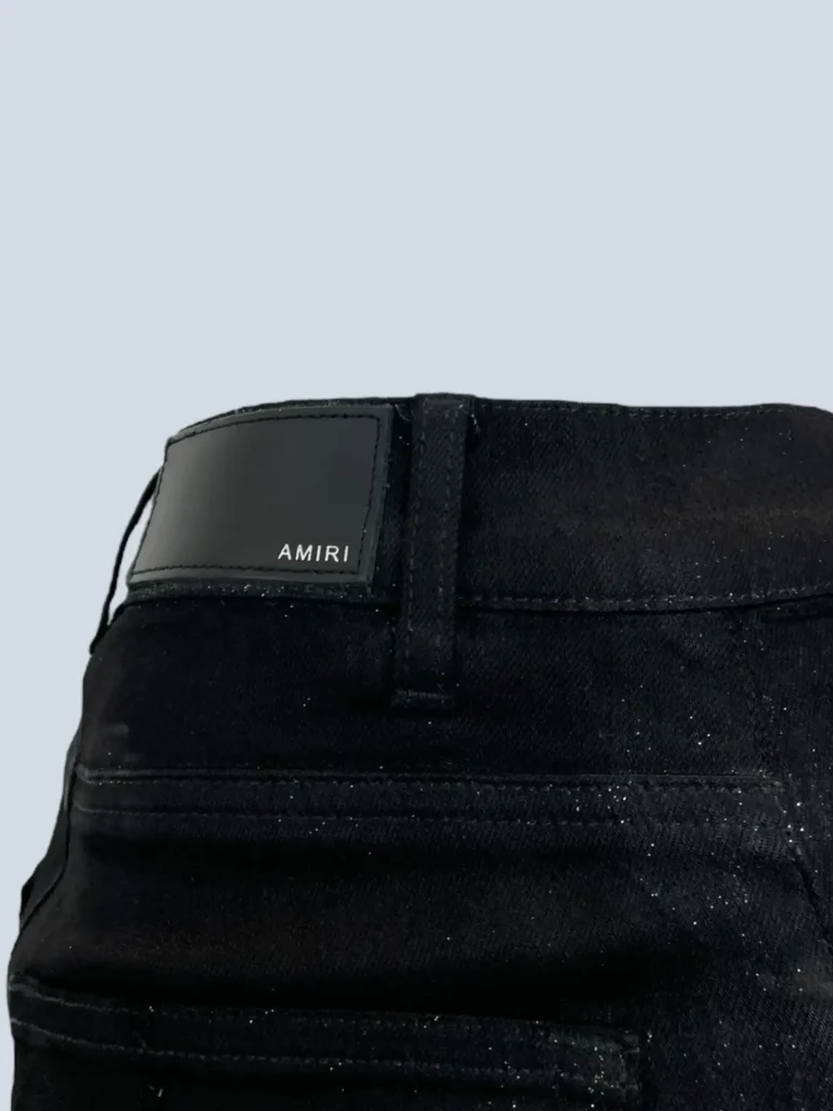 Pantaloni skinny in cotone distressed e glitter, 30., foto 6 di 9