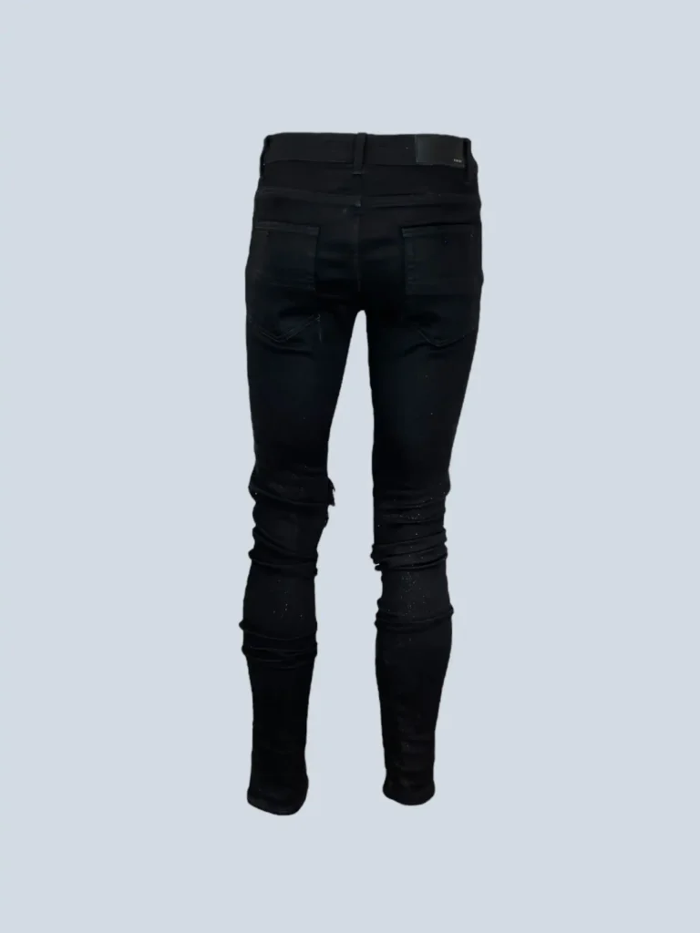 Pantaloni skinny in cotone distressed e glitter, 30., foto 4 di 9