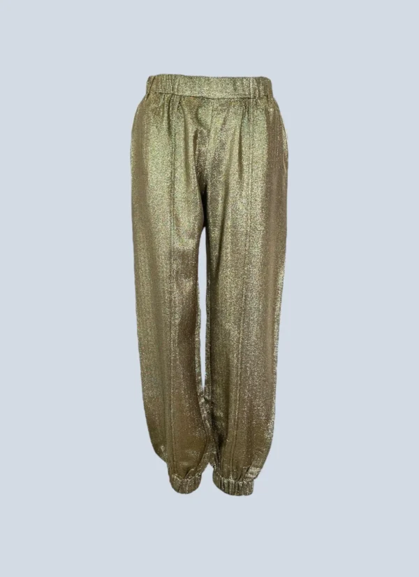 <b>Saint Laurent</b><br> pantaloni in seta e lurex, 36fr.