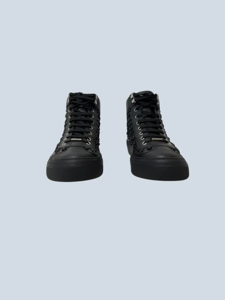 Sneakers Argyle in pelle e borchie, 42,5., foto 3 di 5